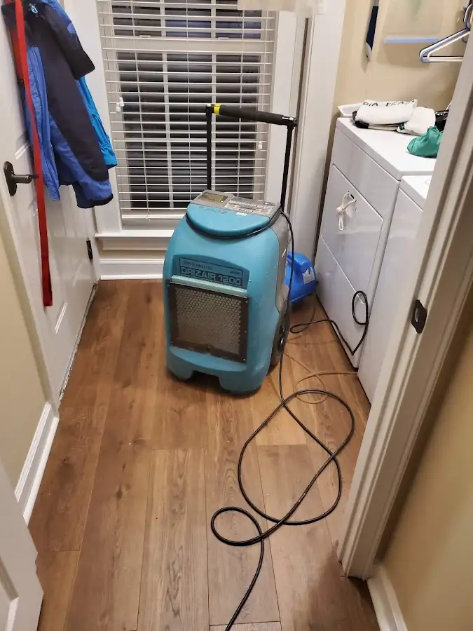 Commercial dehumidifier deployed for Flood Damage Cleanup in Tolland